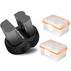 BỘ 2 PIN VÀ 1 ĐỐC SẠC ĐÔI KINGMA CHO PIN NIKON EN-EL3E- HÀNG CHÍNH HÃNG