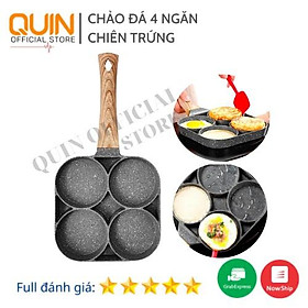 Chảo Vân Đá Chiên Trứng 4 Ngăn, Chảo Dùng Cho Mọi Loại Bếp - Chảo Chiên Trứng,Làm Bánh 4 Ô Chống Dính Tiện Dụng