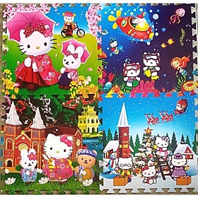 Thảm lót sàn hình kitty 60x60cm dày 1cm
