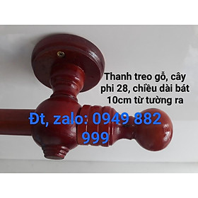 Thanh Treo Rèm Cửa Bằng Gỗ, Cây Phi 28 Đủ Phụ Kiện Đi Kèm