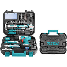 Bộ 127 món bao gồm máy khoan dùng pin 12V total THKTHP11272