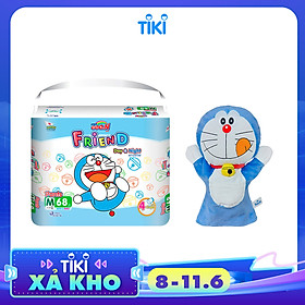Tã Quần Goo.N Gói Siêu Đại Size M68 (7kg ~ 12kg) + Tặng Con Rối Doremon