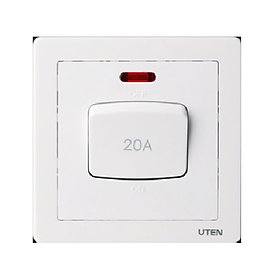 Công tắc bình nóng 20A Uten mặt vuông