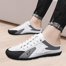 Men Slip on Mule Sneakers Men  Nonslip Slippers Low Top Casual Sports Shoes Loafers Backless Sneakers for Trousers Spring Summer Work