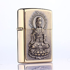 Mua Vỏ Hột Quẹt Bật Lửa xăng đá Zorro Z91040 thiết kế họa tiết hình phật - dùng xăng bấc đá cao cấp ( giao màu ngẫu nhiên )