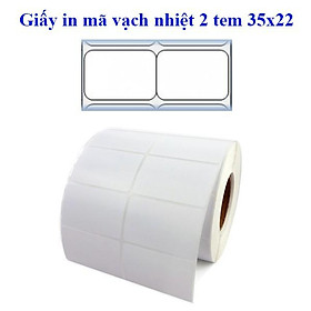 Mua Giấy in tem mã vạch nhiệt 2 tem 35x22
