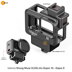 Mua - Khung Ulanzi g9-4 Vlog nhựa gắn adapter mic Dành Cho  Gopro 9 - Hàng Chính Hãng