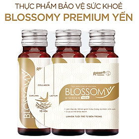 Nước uống collagen tổ yến giúp đẹp da, tăng cường sức khỏe Blossomy Premium lốc 3 chai x 50ml