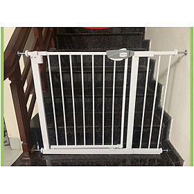 Combo 01 Thanh chặn cầu thang và cửa- Không cần khoan đục- (Rộng 72-85cm, cao 76cm) và 01 thanh nối 45cm giúp Bé an toàn