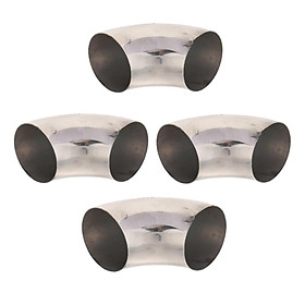 4x Stainless Steel 2.5inch 90 Deg Bendable Weld-on Exhaust Pipe Universal