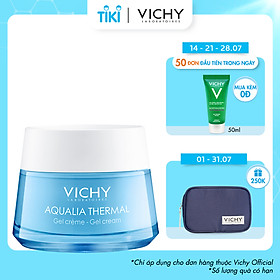 Gel Dưỡng Ẩm Giúp Da Dịu Mát Cho Da Thường, Da Hỗn Hợp & Da Nhạy Cảm Vichy Aqualia Thermal Rehydrating Gel Cream (50ml) - MB066000