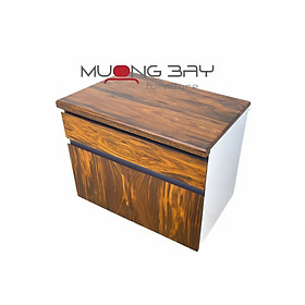 Mua Tủ lavabo Gỗ Muồng Phối sơn Trắng Xanh - có ngăn kéo
