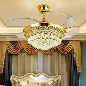 Mua Quạt trần đèn Ca Sỹ Pha Lê giấu cánh Q03 HQ