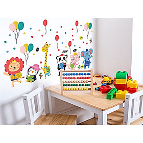Decal dán tường bầy thú vui vẻ