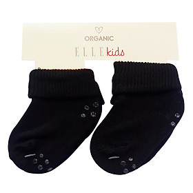 Lốc 2 đôi vớ trẻ em ELLE EK43 - Cotton Organic - Cổ gập - 0-6 tháng - Hàng chính hãng