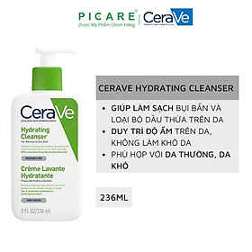 Hình ảnh Sữa Rửa Mặt Dịu Nhẹ Cho Da Khô CeraVe Hydrating Cleanser 236ml