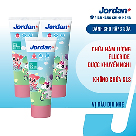 [Combo 3] Kem đánh răng cho trẻ em 0-5 tuổi vị dâu Jordan Step 1 - 75g