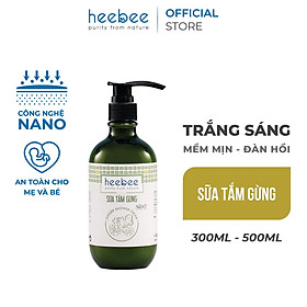 Sữa Tắm Gừng Trắng Sáng Mịn Màng Heebee - Ginger Shower Cream 40ml-300ml-500ml