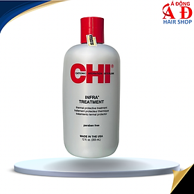 Dầu xả CHI Infra Thermal Protective treatment siêu mượt cho tóc khô hư tổn (xám) 355ml