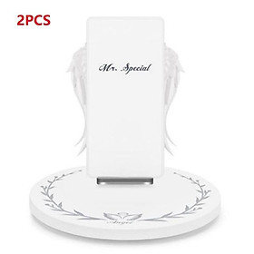 VIP Creative Angel Wings Bộ sạc không dây Qi không dây 10W Sạc nhanh điện thoại di động di động dọc Bộ sạc không dây