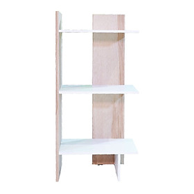 SB Furniture, KC-PLAY, Peak-S Shelf, White and Lindberg Oak, W45XD30XH90 cm.