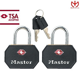 Khóa Vali TSA Master Lock 4681 TBLK (Bộ 2 ổ đen chung chìa)