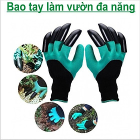 Găng Tay Làm Vườn Đa Năng Có Móng Bới Đất