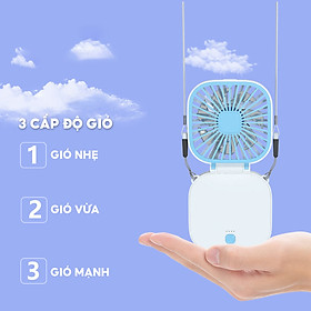 Mua Quạt Tích Điện Mini Kiêm Sạc Dự Phòng Gấp Gọn Dung Lượng Pin Siêu Khủng 2000mah Sử Dụng Liên Tục 4-5 Giờ Đồng Hồ