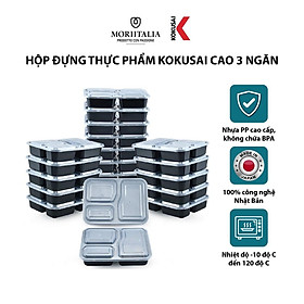 Hình ảnh Hộp đựng thực phẩm Kokusai cao 3 ngăn lốc 5 cái an toàn tiện lợi HDK001434