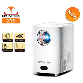 Máy chiếu mini BYINTEK X15 4K thông minh Android 11.0,Wifi, Full HD 1080P, LED -Máy chiếu phim tại nhà - Hàng nhập khẩu