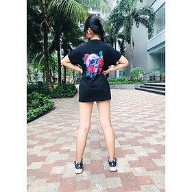 T-shirt bụi 06 áo thun unisex- roses of skull