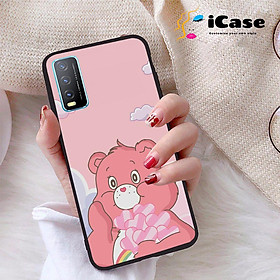 Ốp lưng iCase dành cho Vivo Y20 chất liệu viền dẻo lưng cứng nhám TPU có hai lỗ xỏ dây đeo in nổi 4D hình bộ sưu tập Pinky 08