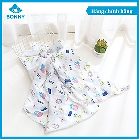 Khăn Tắm Em Bé Sợi Tre Bonny Cỡ Lớn 1m2x1m2 Siêu Mềm Và Thấm Hút Được Chọn Họa Tiết - Cây đỏ
