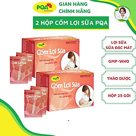 2 Hộp Cốm Lợi Sữa PQA Hỗ Trợ Bổ Khí Huyết, Tăng Chất Lượng Và Giảm Tắc Tia Sữa, Dùng Cho Phụ Nữ Đang Cho Con Bú Hộp 25 G