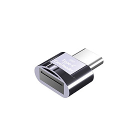 Mini Type-C Card Reader Support USB 3.1 Type-C Port Memory Card Reader for Type-C Port Phone Tablet Laptop Grey