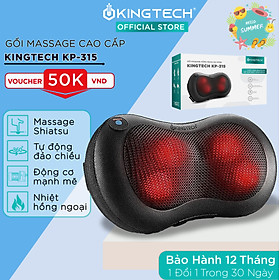 Gối Massage Đa Năng KingTech KP-315 - Máy Mát xa Toàn Thân Nhiệt Hồng Ngoại - Chuyên Sâu Cho Cổ, Vai Gáy, Lưng Dưới, Đùi, Chân - Sử Dụng Tại Nhà, Văn Phòng, Trên Ô Tô - Quà Tặng Cho Bạn Bè, Người Thân