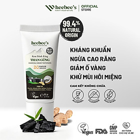 Kem Đánh Răng Thảo Dược Thuần Chay Than Gừng - Giảm ố vàng, Chắc khỏe nướu 60 Gram