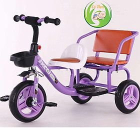 Xe đạp xich lô 3 bánh cho bé yên bọc da cao câp - Mau Be Trai