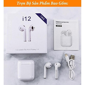Tai nghe i12 bluetooth 5.0 cảm ứng cực nhạy tăng chỉnh âm lượng siêu hay S1975