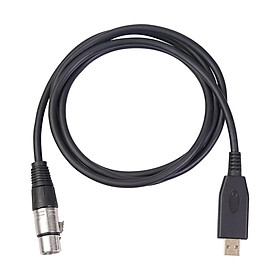 USB Microphone Cable, USB Male to XLR Female Mic Link Converter Cable Studio Audio Cable Connector Cords Adapter for Microphones Recording