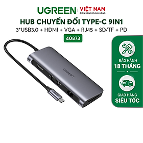 Bộ chuyển đổi đa năng UGREEN CM121 CM212 cho MacBook, Dell XPS 13, và thiết bị máy tính điện thoại hỗ trợ USB type C - Hàng chính hãng