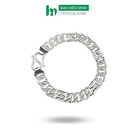 Lắc Tay Nam Bạc Ta Họa Tiết Rồng Chính Hãng Bạc Hiểu Minh LTN039