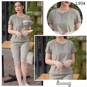 Đồ bộ mặc nhà, đồ bộ nữ mặc nhà, quần áo bộ nữ mẫu lửng nhẹ nhàng