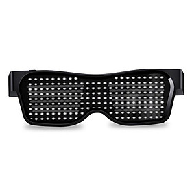 Led Party Glasses App Control Bluetooth Customized Languages Flashing USB Charge Luminous Eyewear Christmas Concert Light Toy