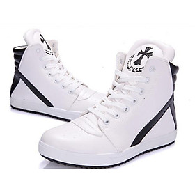 Giày nam sneaker phối trắng đen cổ cao SM005 - Trắng