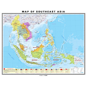 Các nước Asean khổ A0 tiếng anh (Các nước đông nam á) 84x108cm