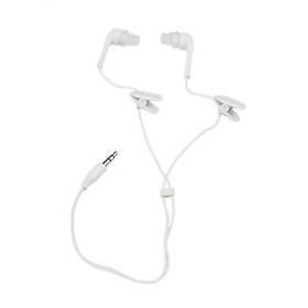 3x3.5mm Sport Underwater Audio Waterproof Earphone Headphones for iPod White