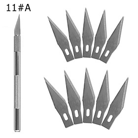 2 PCS Non-Slip Metal Scalpel Knife Tools Bộ dụng cụ cắt dao Craft Craft 40pcs Blades Điện thoại di động PCB DIY Sửa chữa dụng cụ cầm tay