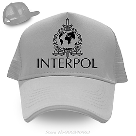 Mũ bóng chày nam International Interpol Mũ thể thao ngoài trời Mũ thể thao Golf Nữ Mũ Hip Hop Mũ Hip Color: Regular Black Size: Adjustable