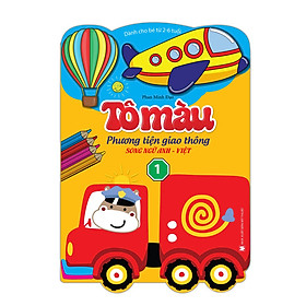 Hình ảnh Sách - Tô màu phương tiện giao thông song ngữ Anh Việt - tập 1 (dành cho bé từ 2-6 tuổi)